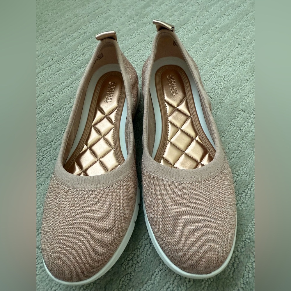 Michael Kors rose gold shoes/flats, size 7M